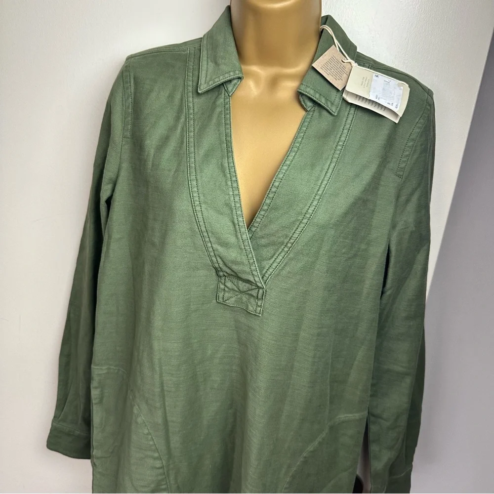 Faherty Army Green Stretch Surplus Utility Inspired Dress In Fatigue Mod NWT S